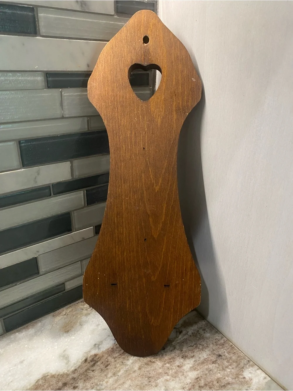 Vtg Homco Wood Heart Wall Sconce Candle Holder 15